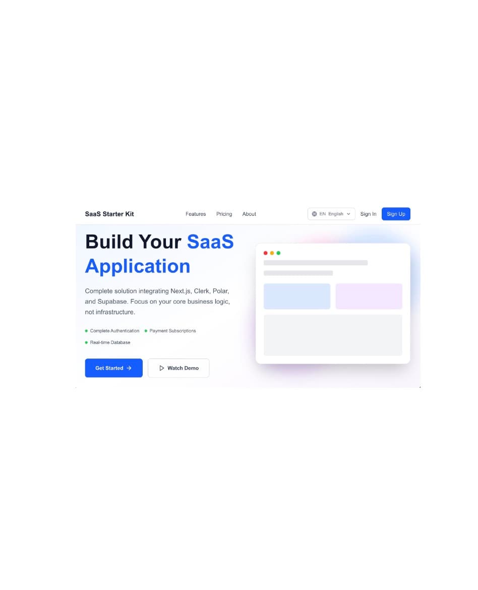 零成本 1 天上線你的國際 SaaS 服務:Next‑Clerk‑Polar‑Supabase Starter Kit